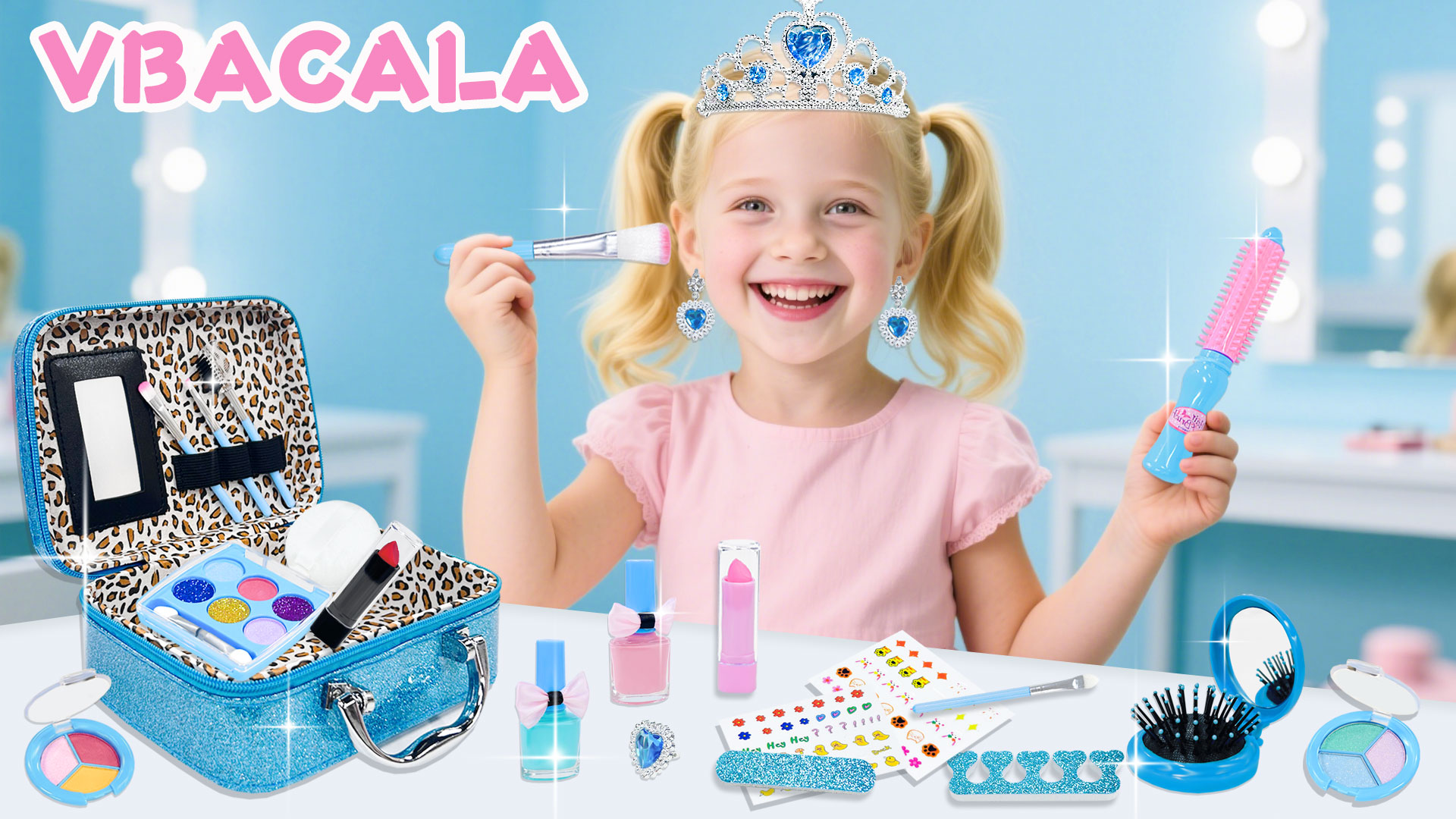 Amazon | VBACALA メイクおもちゃ 色が付ける 32PCS お化粧セット